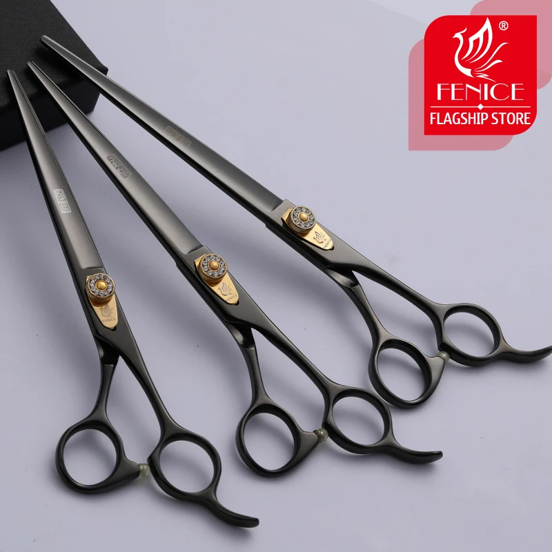 

Fenice 7/7.5/8 inch Professional Pets Grooming Tools Cutting Scissors Dog/Cat Hair Cutting Shears Straight Scissors
