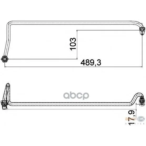 Трубка Радиатора Масляного Vag Q7/Touareg 3.2-6.0/2.5td-5.0td 02-10 Hella 8my376755571 HELLA арт. 8MY376755571