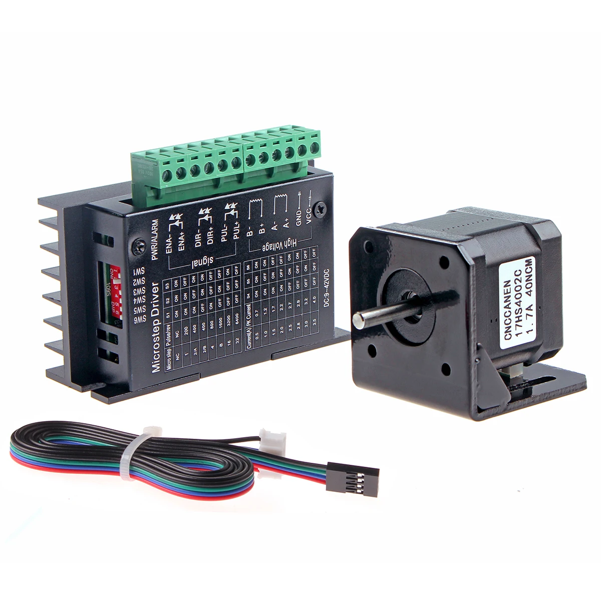 1 компл. 42 Шаговый двигатель 1.7A 40NCM 12 В DuPont line TB6600 шаговый двигатель драйвер L Тип 51*53*50 мм кронштейн двигателя