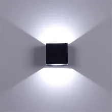 Крытый настенный светильник 6 Вт Светодиодный светильник прохода квадратный Настенный бра спальня светодиодный настенный светильник белый/черный цвет