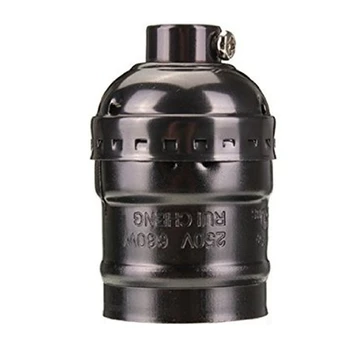 

Vintage Lamp Light Base socket Holder adapter E27 Bulbs -Suitable for Bare Bulb Features No wire no switch,Pearl black