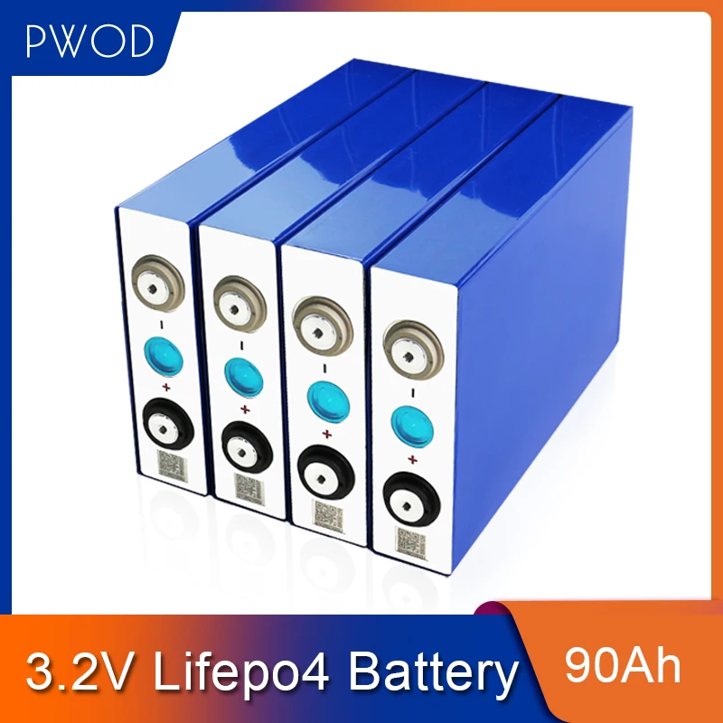 PWOD 4 шт. 3 2 V 90Ah lifepo4 батарея призматическая ячейка не 100ah 12V90Ah для EV RV лодки