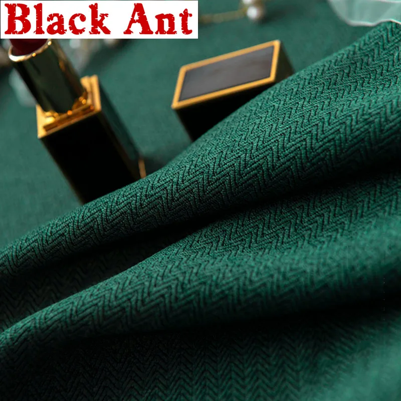 

Light Luxury Nordic Dark Green Curtains Herringbone Jacquard Fabric Fashion Window Drapes for Living room Villa Blinds X830F