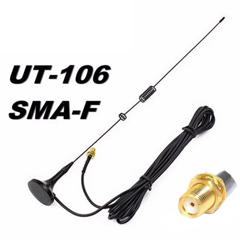 2 предмета в комплекте, для UT-106UV иди и болтай Walkie Talkie антенна SMA-F UT106 для HAM Радио BAOFENG UV-5R BF-888S UV-82 UV-5RE длинная антенна