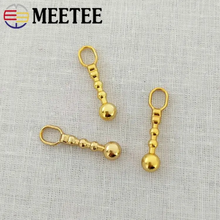 Meetee 50 шт. 3#25 мм металлическая Сумка-пуллер на молнии, бронзовая подвеска, сделай сам, кошелек, куртка для ремонта, подвеска на молнии, аксессуары ZT017
