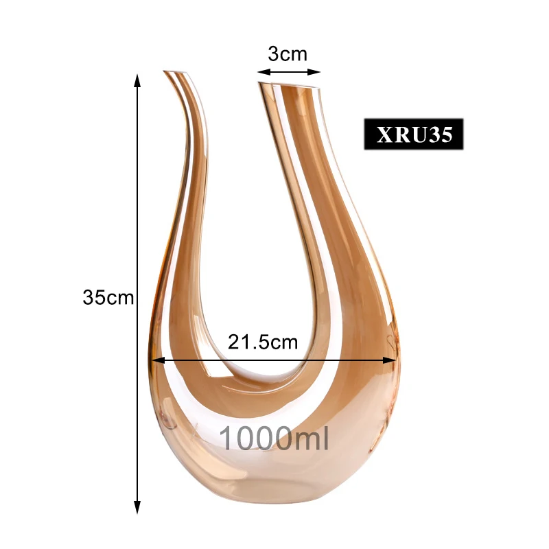 1000 мл Большой Графин ручной работы кристалл красное вино бренди бокалы для шампанского бутылка-декантер кувшин аэратор для семейного бара - Цвет: 06