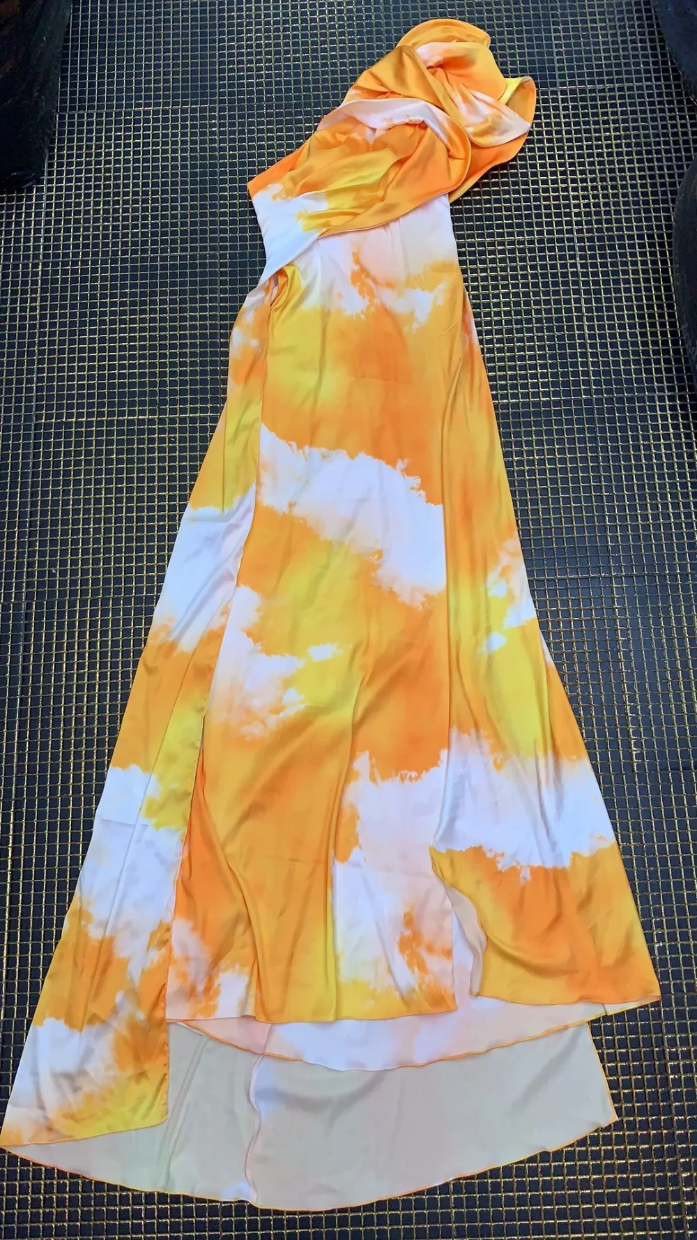 Высокое качество Новое Женское желтое на одно плечо, без рукавов Vestido знаменитое вечернее облегающее платье