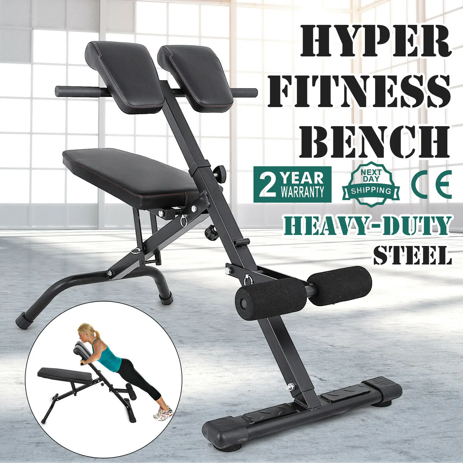 US Bench Roman Chair Back Adjustable Bench Strength Training Back Machines