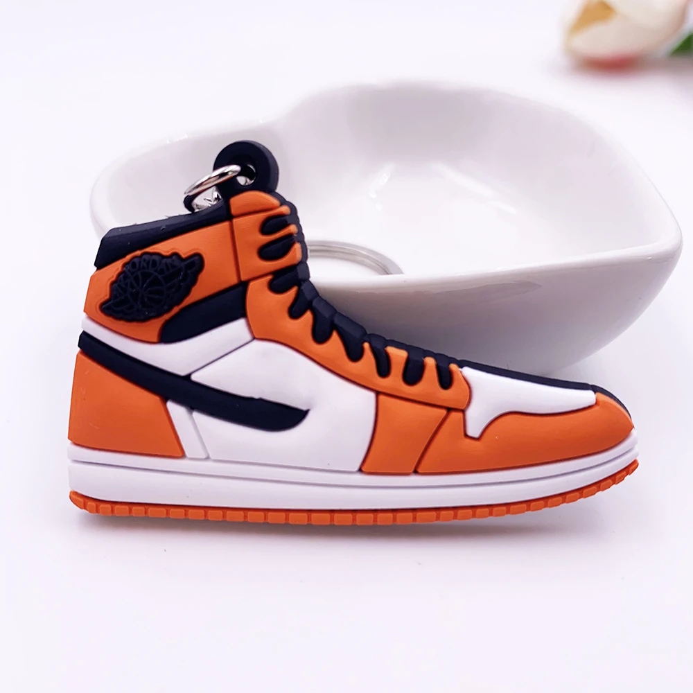 Милый брелок для ключей Mini Jordan1, брелок для обуви, подарок для женщин, мужчин и детей, модный брелок Max 1, баскетбольные кроссовки Porte Clef - Цвет: K0078-4