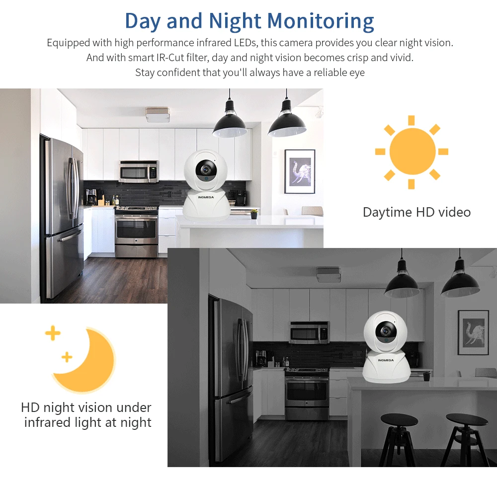 INQMEGA 1080P HD Home Security IP Камера Беспроводной смарт-камера с Wi-Fi аудио запись видеонаблюдения Видеоняни и радионяни Мини CCTV Камера