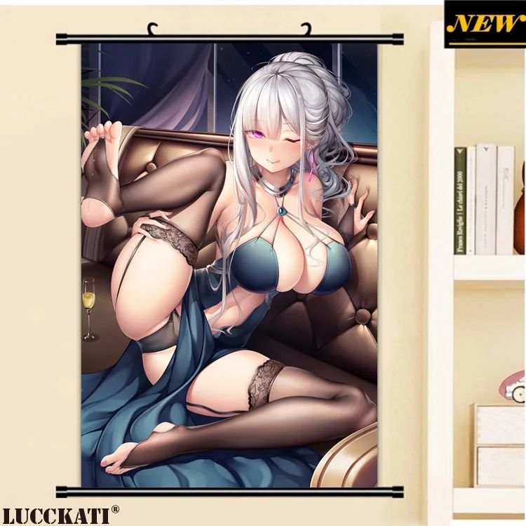 40X60 см девушки фронтальная задница без бюстгальтера pantsu Сексуальная лоли видеть через cameltoe pantsu мультфильм аниме стены плакат прокрутки холст живопись - Цвет: A