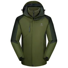 Наружная водонепроницаемая куртка три-в-цельный decontructable COUPLE'S ветрозащитная Водонепроницаемая теплая альпинистская