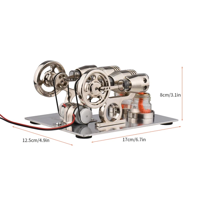 Kit De Moteur Stirling Générateur D'électricité Modèle De Moteur À Air  Chaud Avec Une Conception De Vol De Vol De Vol LED Expérience Scientifique  En