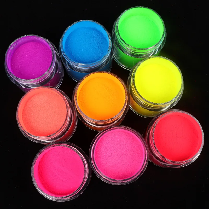 5G Acrylic Powder Neon Pigment Crystal Powders for Nail Polish Nail Art Decorations Professional Accessory