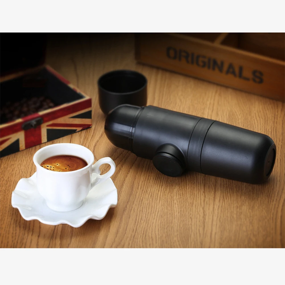 Mini Portable Machine Manual Coffee Maker Handheld Pressure Machine Pressing Cup For Home Travel 70ml 19.6x5.8x5.5cm
