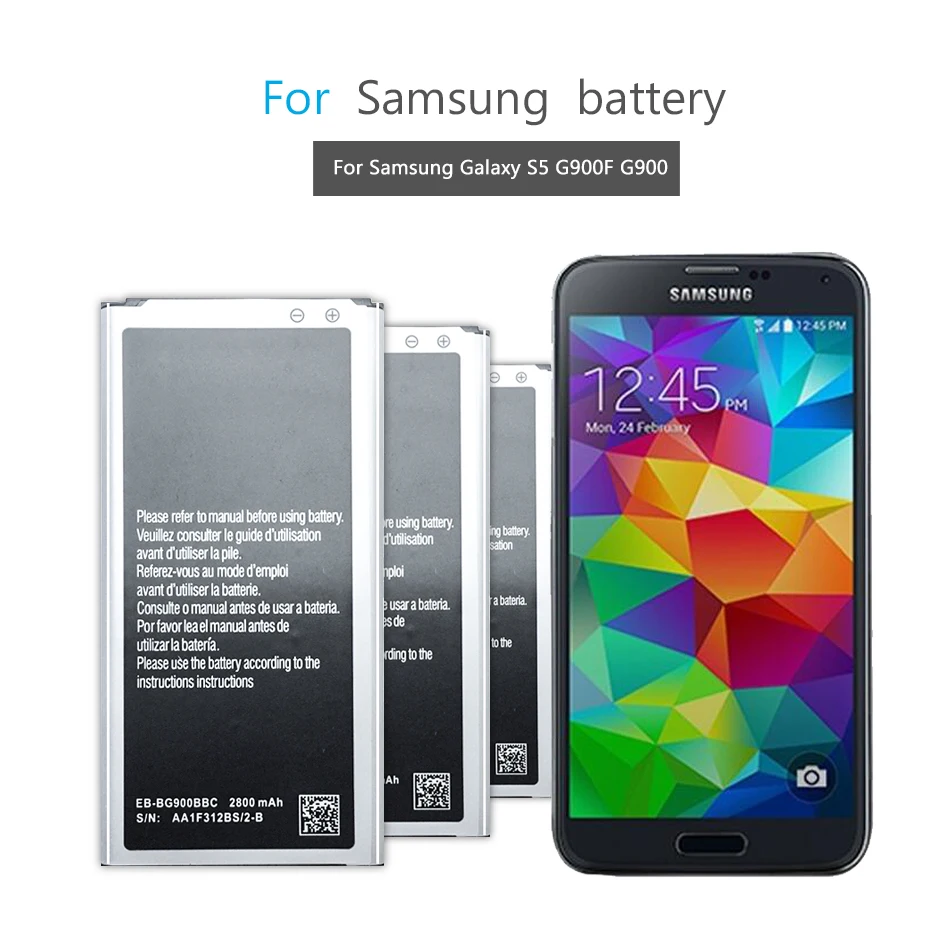 Для Samsung S5 S6 S7 край S8 S9 плюс батарея для Galaxy S3 S4 мини SM G900 G900S G900I G900F G900H G930F G950 EB BG900BBE