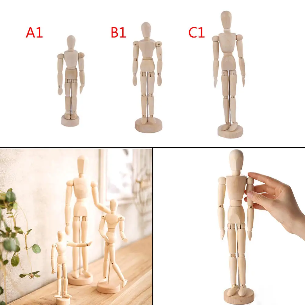 Деревянная модель человека подвижные конечности деревянный манекен шарнирная кукла модели игрушки живопись художника Рисование эскиз манекен домашний декор