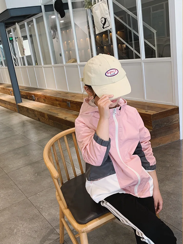 

Girls Raincoat Jacket 2019 Spring Clothing New Style Korean-style Children Students Child Middle And Large Mixed Colors Western