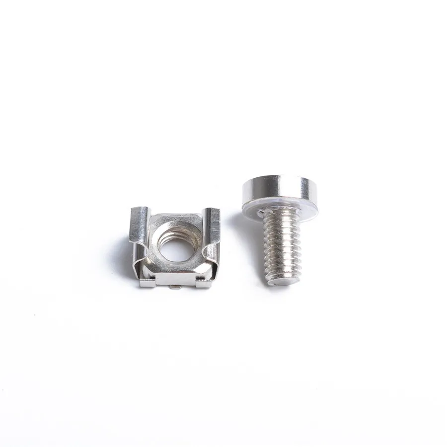 50 комплектов M6x16mm аппаратные гайки с квадратным отверстием для серверной стойки и шкафа с монтажными винтами шайбы