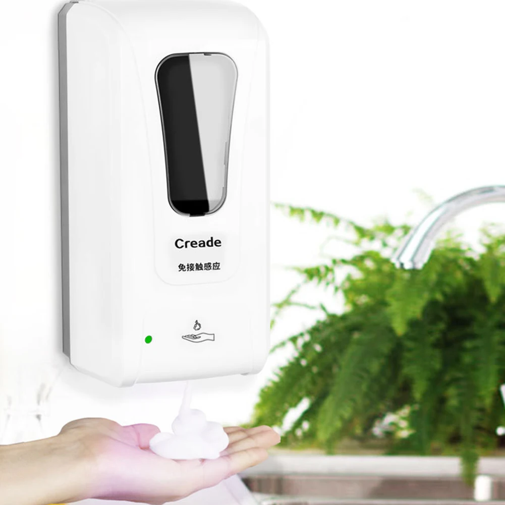 

1000ml Home Bathroom Infrared Sensor Touchless Easy Install With Screws ABS Hand Disinfection Wall Mounted Soap Dispenser