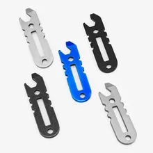 

6 In 1 EDC Set Stainless Steel Screwdriver Mini Multifunctional Shape Slotted Bottle Opener Keychain Pocket Repair Survival Tool
