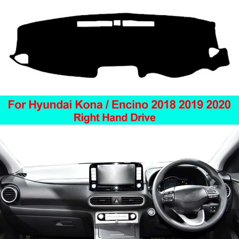 Автомобильная внутренняя панель приборов покрытие коврик для hyundai Kona Encino LHD RHD 2 слоя солнцезащитный коврик авто