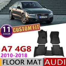 Пользовательские автомобильные кожаные Коврики Для Audi A7 Sportback 4G8 5 мест 2010~ авто коврик для ног Аксессуары для ковров 2011 2012 2013