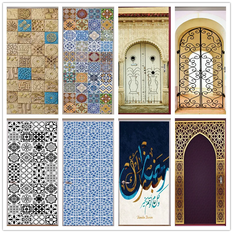 3D наклейка на дверь для плитки домашний декор виниловый самоклеящийся настенный
