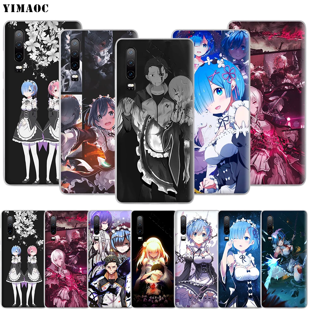 YIMAOC аниме Re Zero Rem чехол для телефона Huawei P8 P9 P10 P20 P30 Lite Pro P Smart Z 2018 2019 | Мобильные
