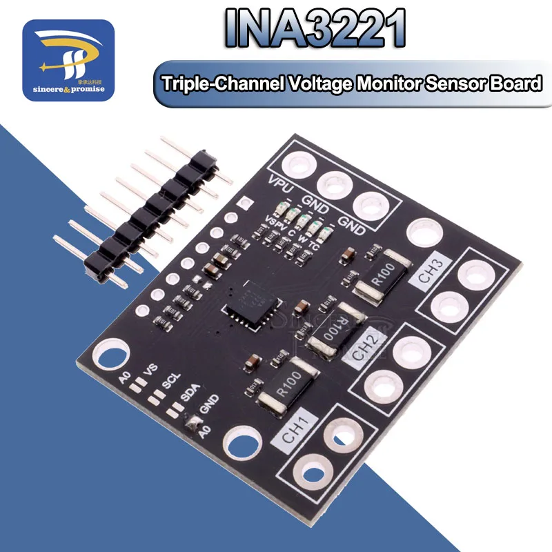 1set I2c Smbus Ina3221 Triplechannel Shunt Current Power Supply