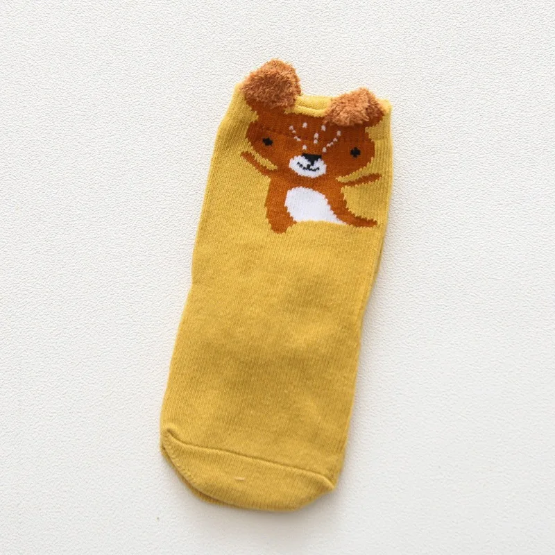 5 пар детских носков весна-осень, новые хлопковые носки для мальчиков с милым рисунком медведя, лисы, носки для девочек, От 1 до 12 лет, детские носки