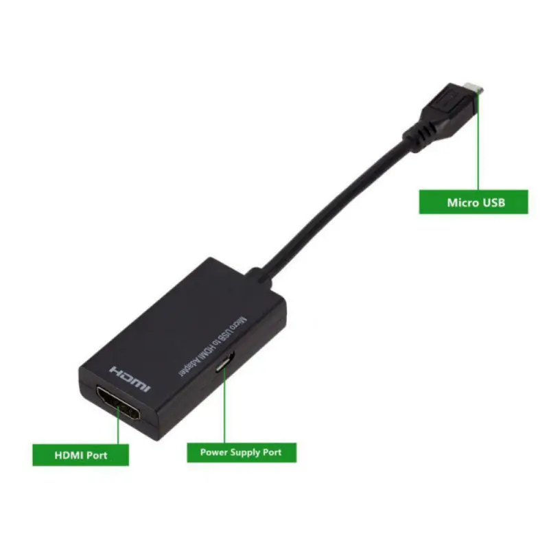 

Micro-USB To HDMI 1080P Plug-and-play Audio Video Connector Adapter Cord Line For Android Tablet Television Support MHL