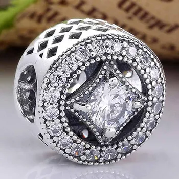 

Original Openwork Vintage Allure With Crystal Beads Fit 925 Sterling Silver Bead Charm Bracelet Bangle Diy Jewelry