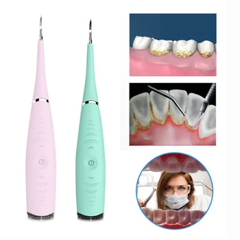 

Rechargeable USB Tooth Calculus Remover Stains Tartar Remove Electric Dental Scaler Sonic Silicone Tooth Cleaner
