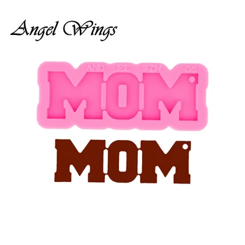 

Letter MOM/DAD Keychain Silicone Molds DIY Necklace Jewelry Shiny Epoxy Resin Mould Custom Wholesale DY0531