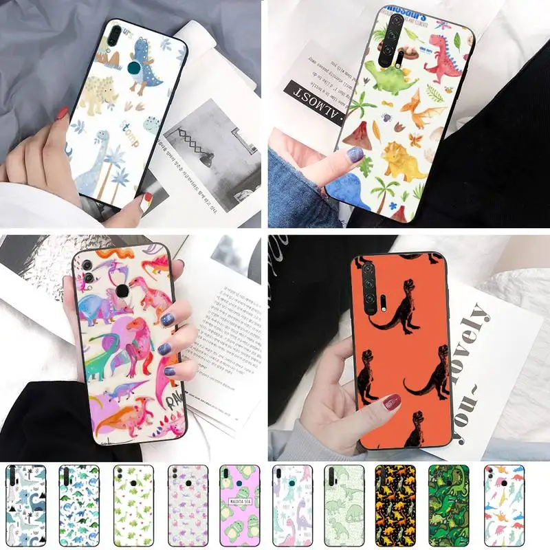 Силиконовый черный чехол для телефона с динозавром Huawei Mate20lite P10 P20 P30pro P30 Mate10Pro |