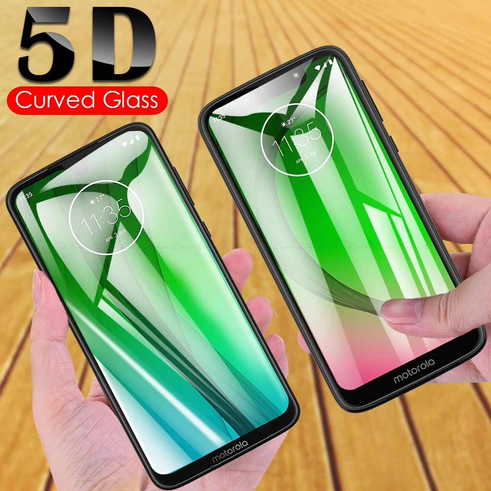 

Tempered Glass For Motorola Moto G7 Power G6 G5 G5S E5 Plus Play Full Cover 5D Curved Screen Protector Protective Glass Film