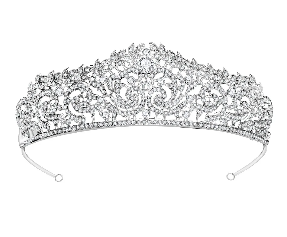 Свадебные диадемы и короны для женщин стразы queen Tiara головные уборы хрустальные