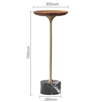 Black 30 H70CM Ровли твердой древесины натурального мрамора диван-столик для отдыха кофейный мини-столик гостиная маленькая мебель чайные столы - Цвет: Black 30 H70CM