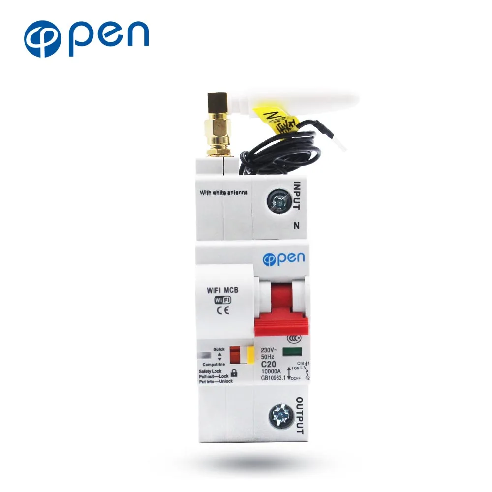 OPEN 1P 32A Remote Control Wifi Circuit Breaker/Smart Switch/ Intelligent Automatic Recloser overload/ short circuit protection