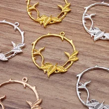 5pcs 36mm Alloy Circle Vine Wreath Charms Accessories for DIY Jewelry Making Earring Pendants Accessories Handmade Findings 5pcs 36mm Alloy Circle Vine Wreath Charms Accessories for DIY Jewelry Making Earring Pendants Accessories Handmade Findings