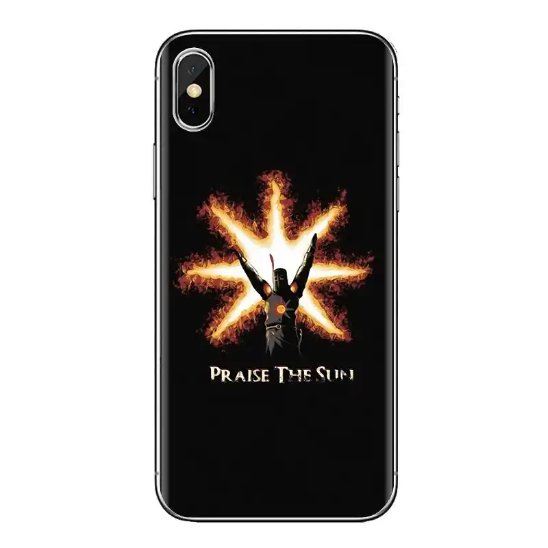 Рубашка &quotВосславь солнце&quot Dark Souls для Xiaomi Mi3 samsung A10 A30 A40 A50 A60 A70 Galaxy S2 Note 2 большое