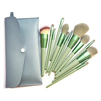 

New Style 13 Makeup Brush Set Solid Wood Makeup Brush Set Beauty Tool Soft Bristle Makeup Brush Long Brush Holder