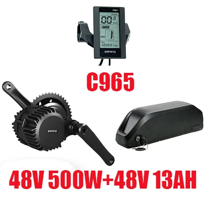 48v 500w BBS02 Bafang Mid Мотор привода, фара для электровелосипеда в комплект с Батарея 48v 13/17. 5ah 8FUN BBS02B Электрический велосипед Conversion Kit - Цвет: C96548V500W48V13AH