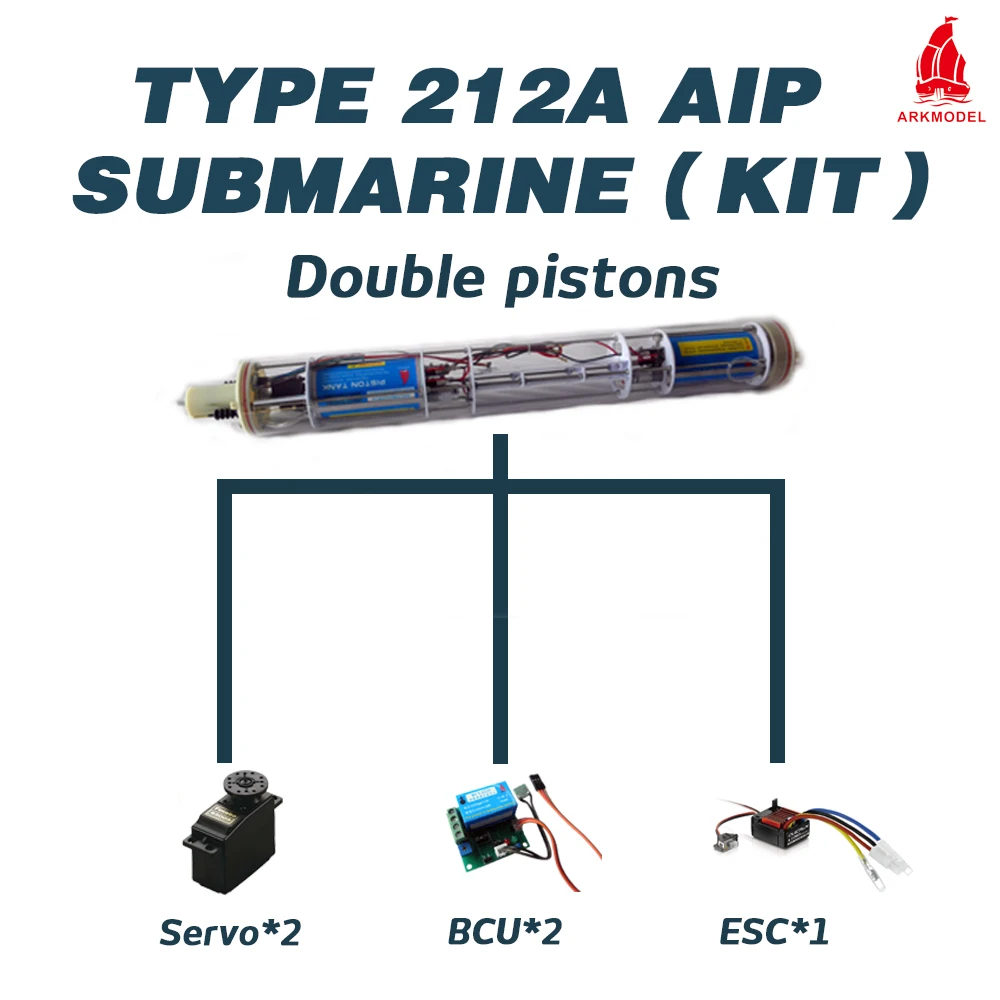 ARKMODEL 1/48 Тип 212 немецкая подводная лодка 1:48 U31 Aip RC Attack Submarines Deutsche Navy морской корабль дистанционного управления - Цвет: WTC Double piston