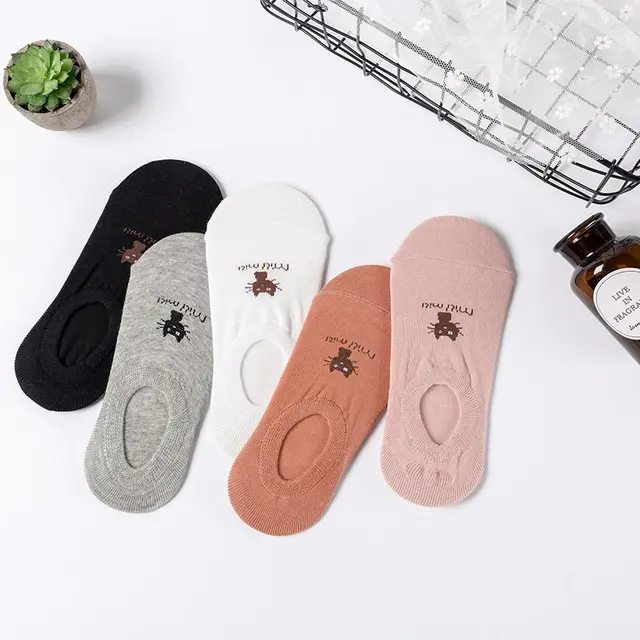 27 Style 10 Piece=5 Pairs/Lot Cute Harajuku Animal Women Socks Set Funny Spring Cat Dog Rabbit Panda Low Cut Short Sock Happy 17