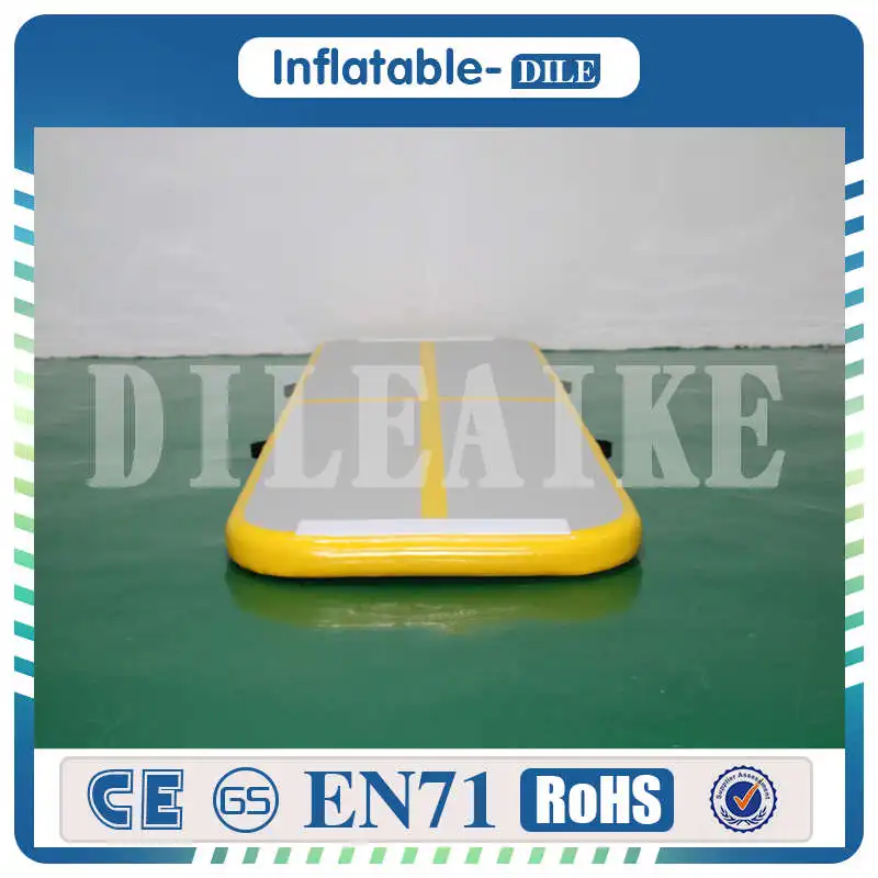 400x100x20cm yellow От двери до двери набор(6 шт.) надувной гимнастический Airtrack кувыркающийся Коврик для йоги надувной батут для детей - Цвет: 400x100x20cm yellow