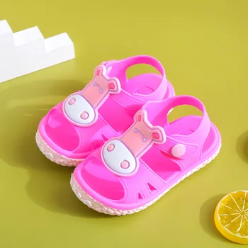 

2020 New Summer Small Boys sandals Children Baby Girl Beach Sandal Fashion Toddler Sport shoe 0-4 Years Soft Leather Flat Heels