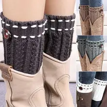 Женские толстые зимние вязаные крючком гетры мягкие модные вязаные крючком гетры-манжеты на ботинки Panduf гетры женски