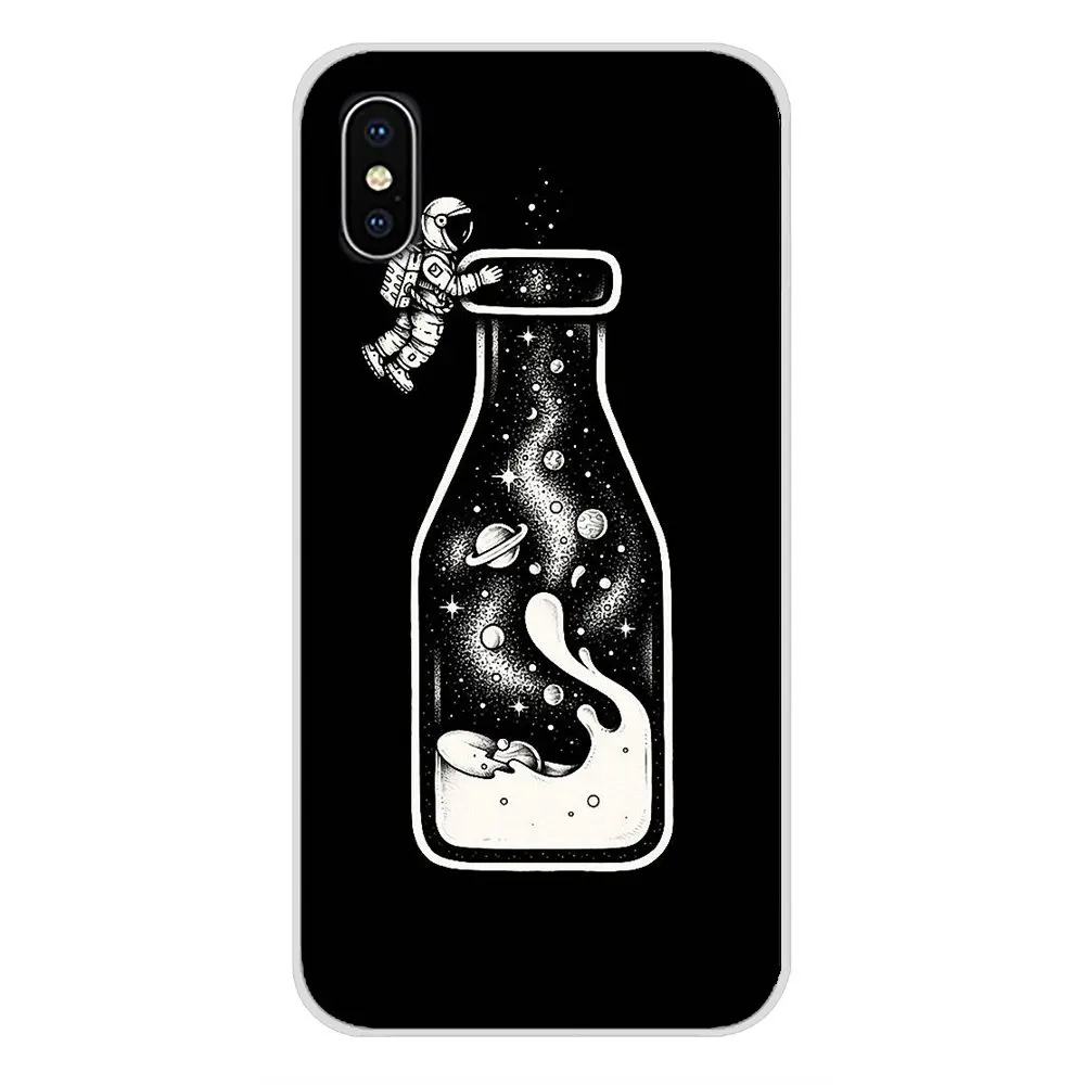 Черный с белой луной звезды пространство для huawei G7 G8 P7 P8 P9 P10 P20 P30 Lite Mini Pro P Smart Plus силиконовые чехлы - Цвет: images 9